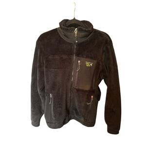 Mountain Hardwear Womens Black Sherpa Porlartec Full Zip Jacket Size Medium